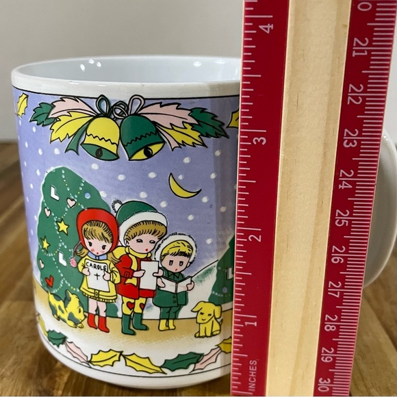 Vintage Lego Christmas Mug Santa Clause Caroling Angel Dogs - Picture 5 of 8